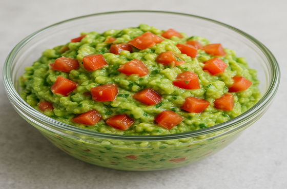 Guacamole with tomatoes